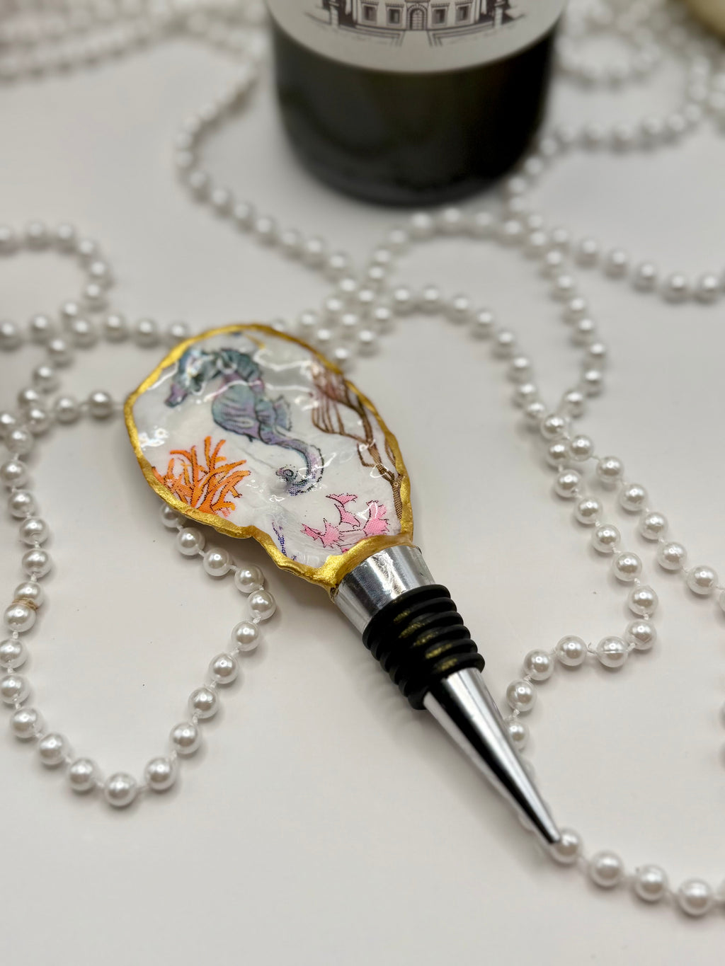 Oyster Shell Wine Stopper – Under the Sea