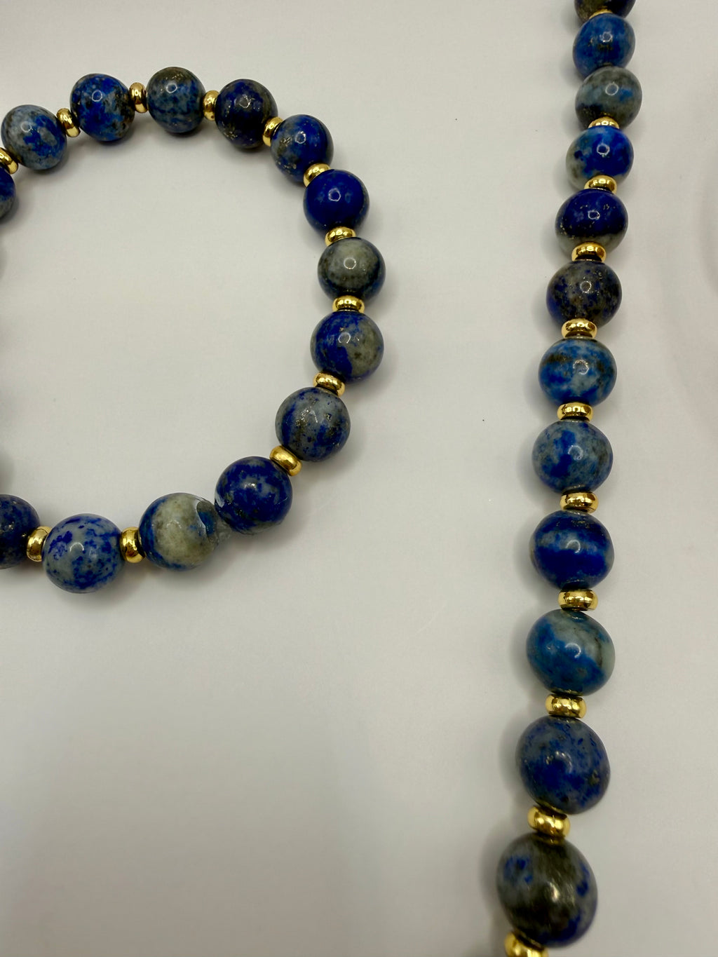 Blue Mosaic Stretch Beaded Bracelet