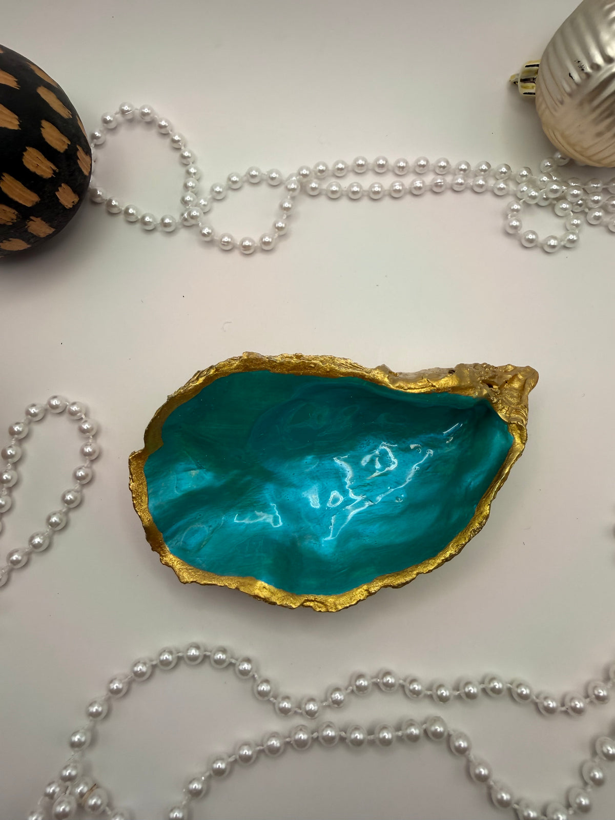 Oyster Trinket Tray – Tropical Turquoise