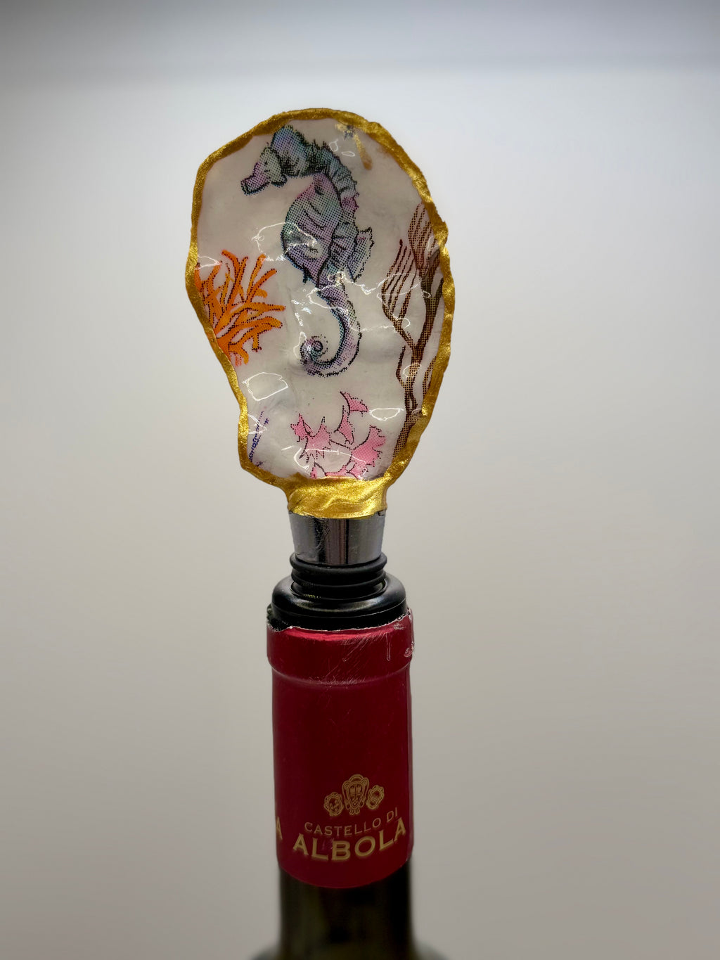 Oyster Shell Wine Stopper – Under the Sea