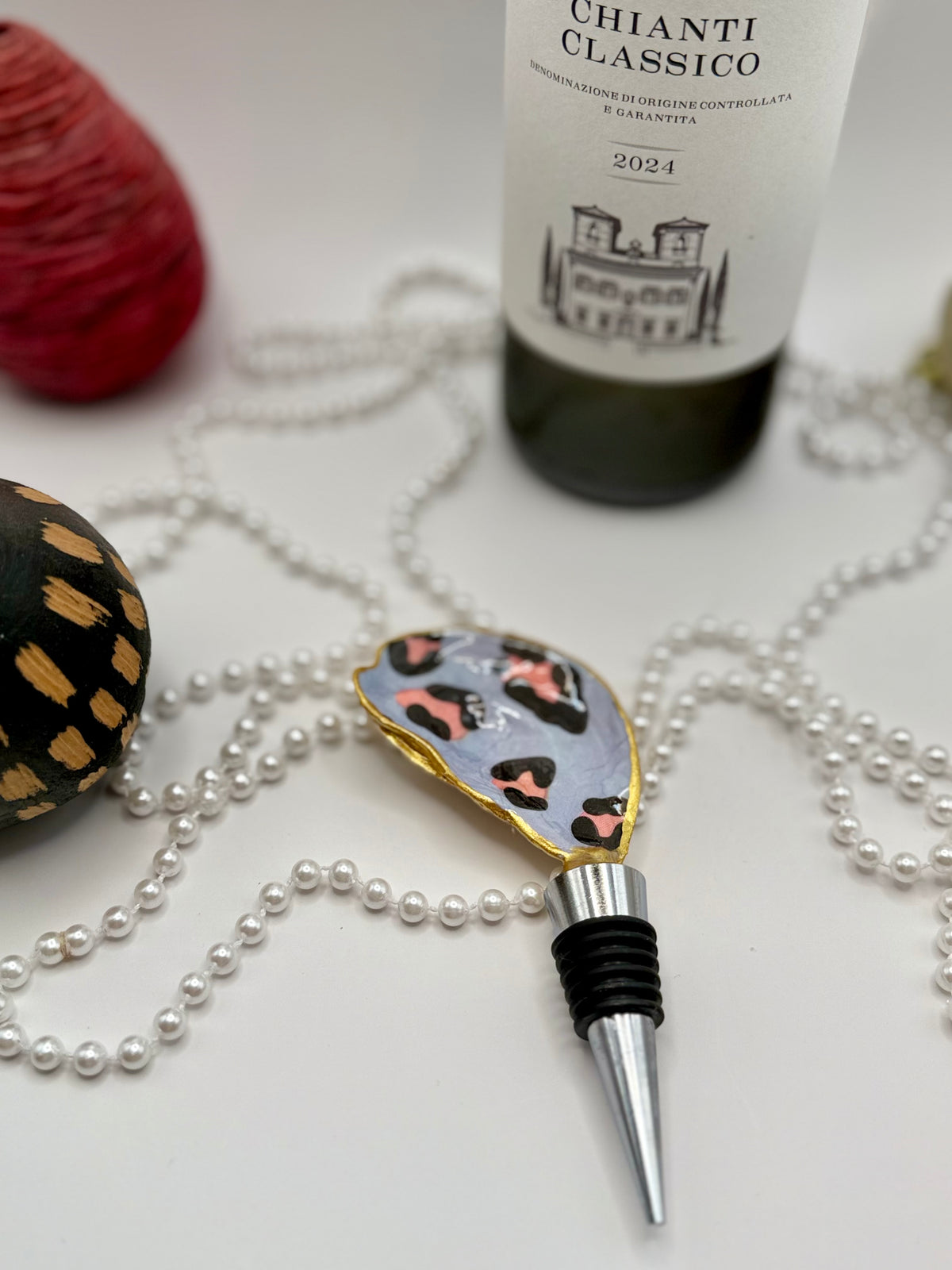 Oyster Shell Wine Stopper – Pretty in Leopard