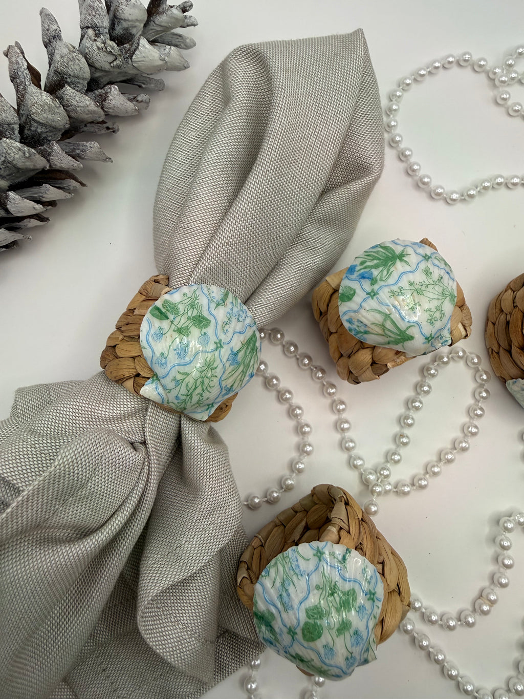 Oyster Shell Napkin Ring – Coastal Garden