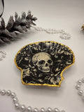 Scallop Trinket Tray - Skulls & Blooms