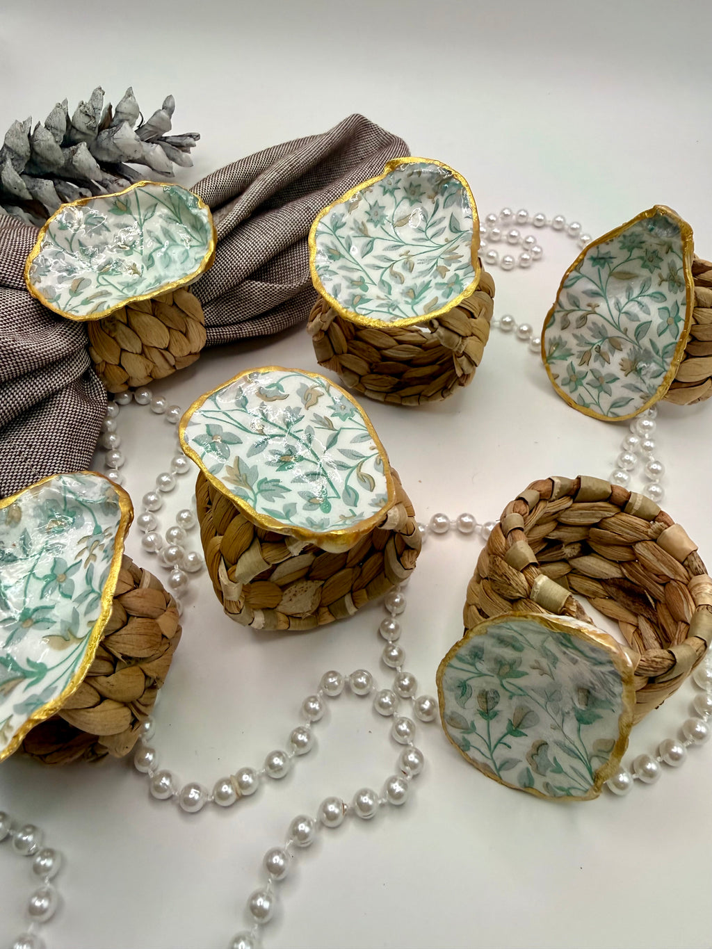 Oyster Shell Napkin Ring – Sage Garden