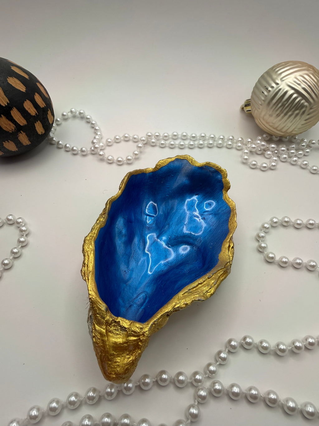 Oyster Trinket Tray – Sapphire Blue