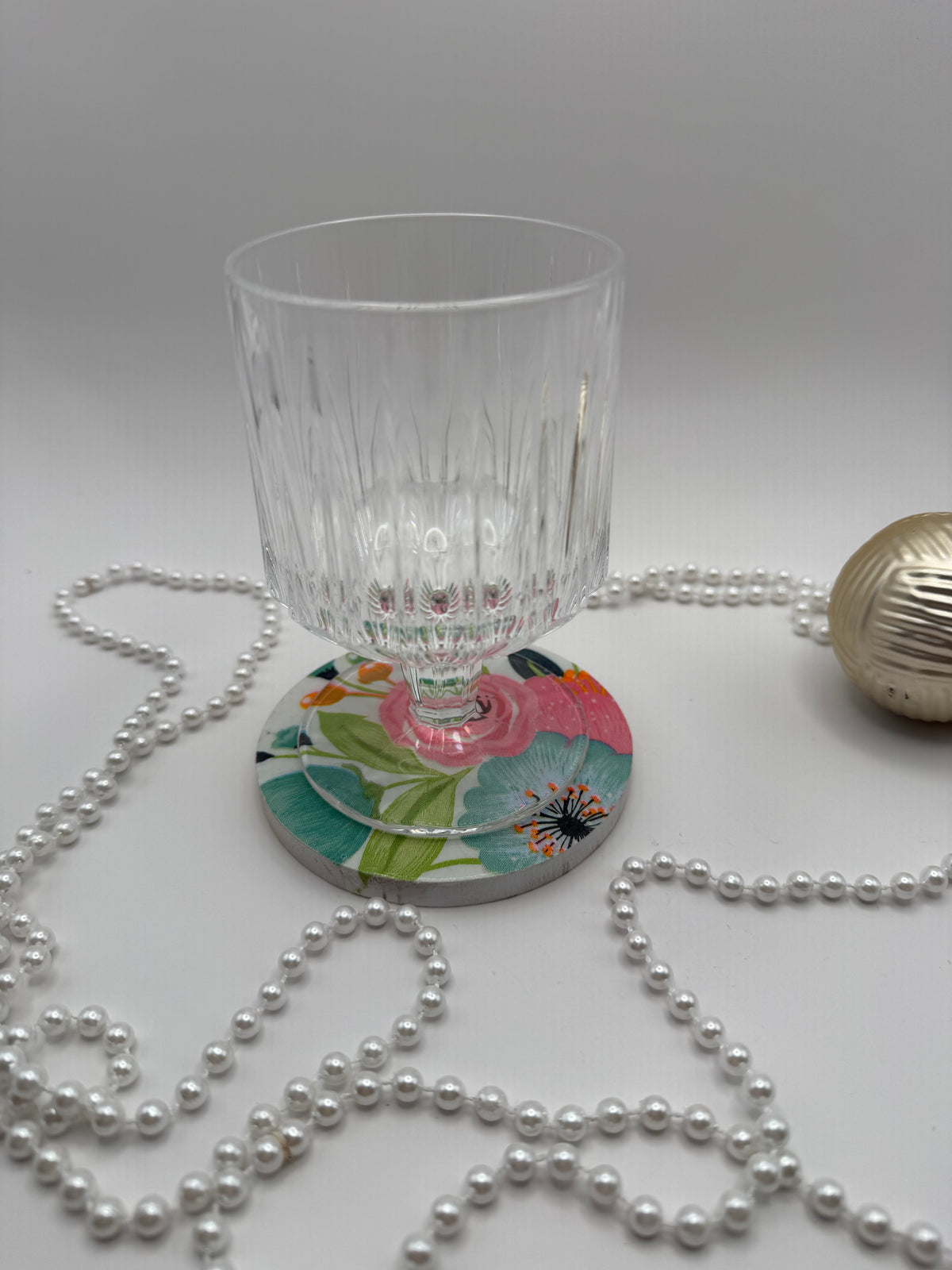 Wood Coaster – Cheerful Blooms