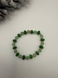 Emerald & Sage Stretch Beaded Bracelet