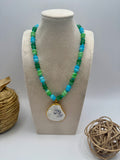 Oyster Shell Beaded Necklace – Tropical Waters