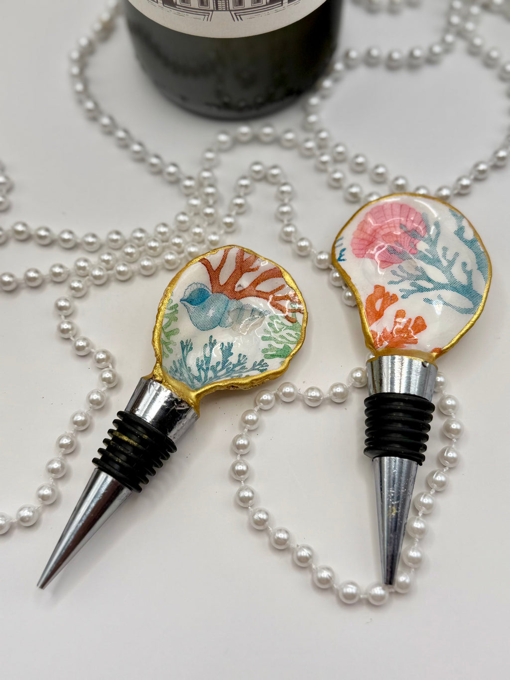 Oyster Shell Wine Stopper – Coral Reef