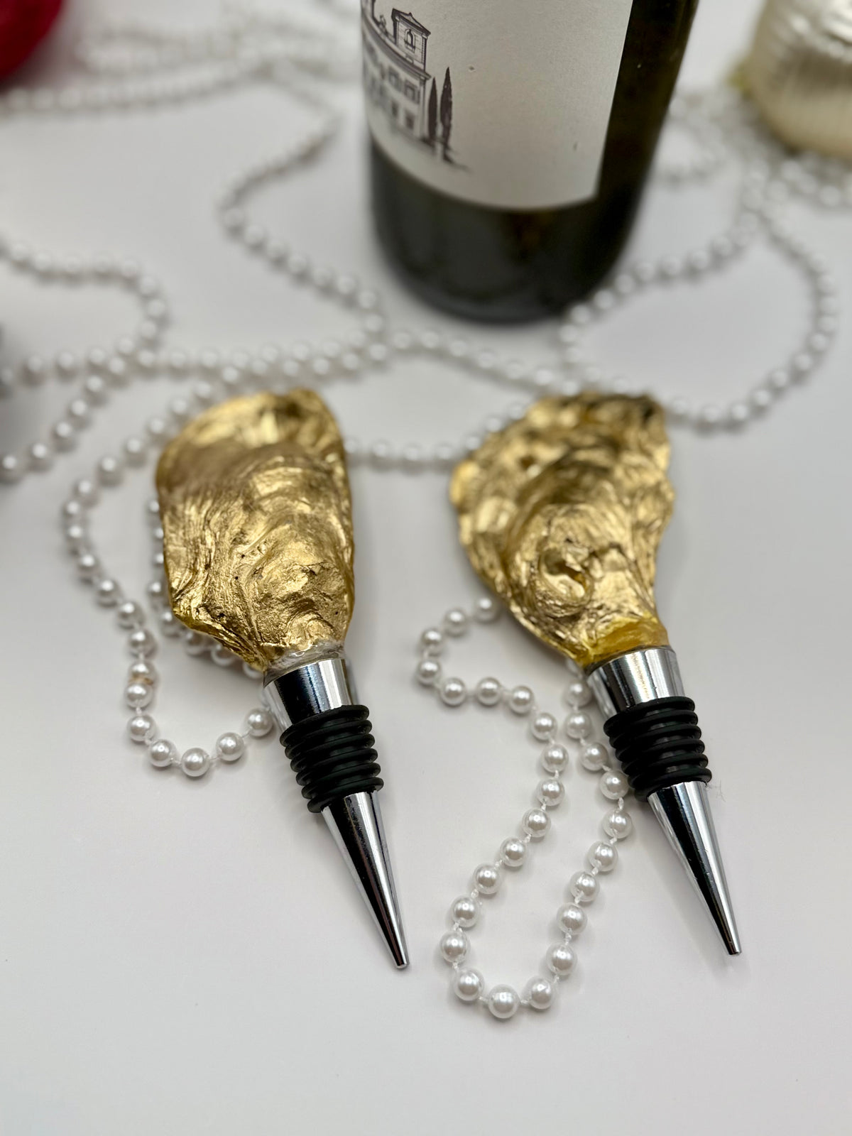 Oyster Shell Wine Stopper – Silly Birds Blue
