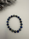 Blue Mosaic Stretch Beaded Bracelet