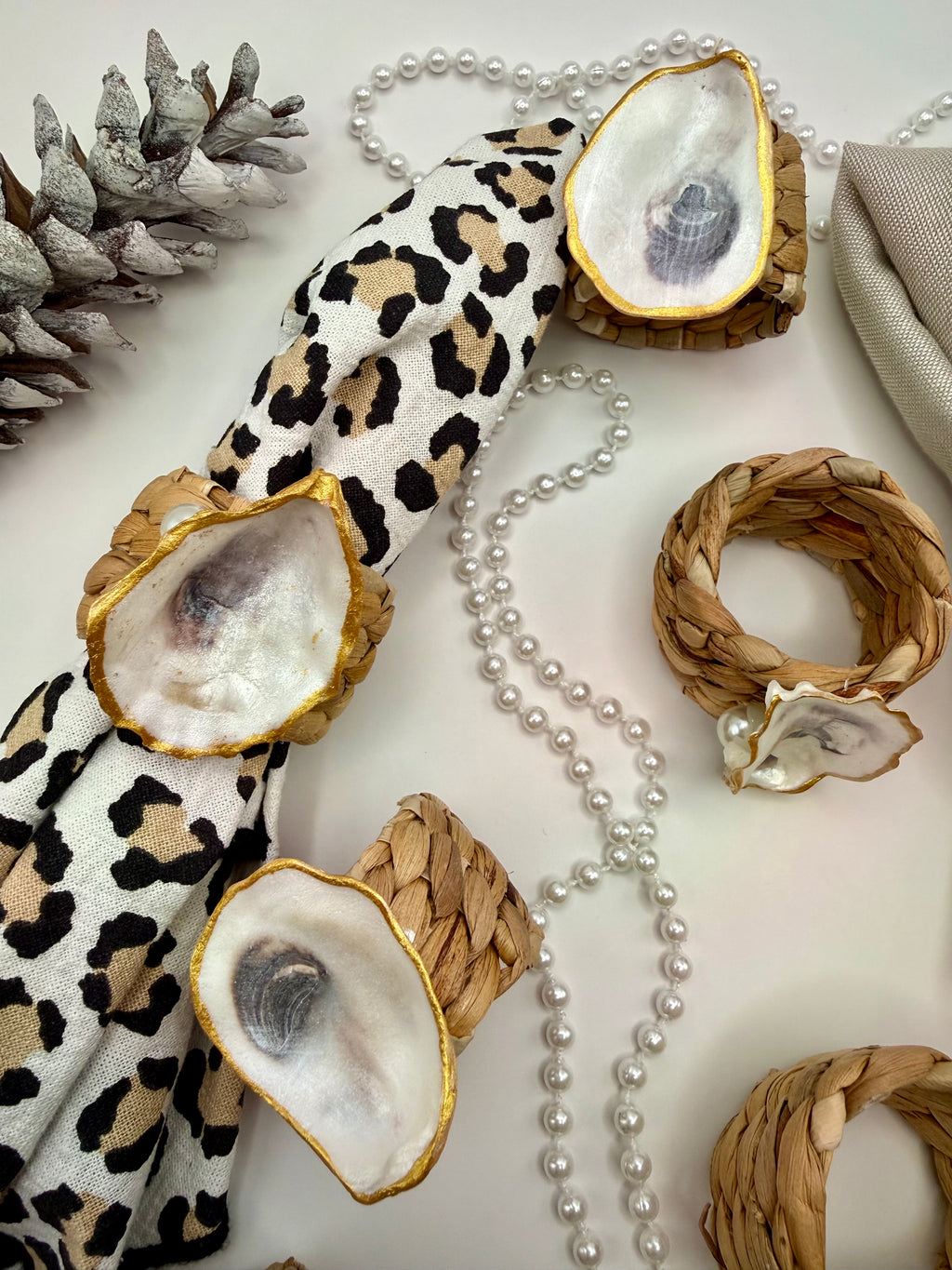Oyster Shell Napkin Ring – Natural