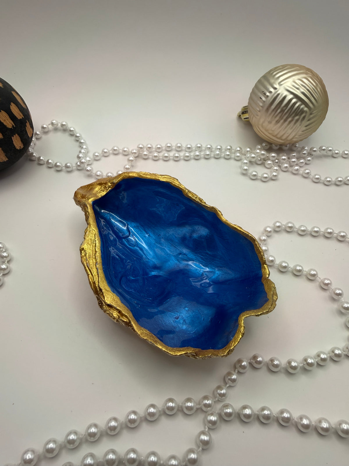 Oyster Trinket Tray – Sapphire Blue