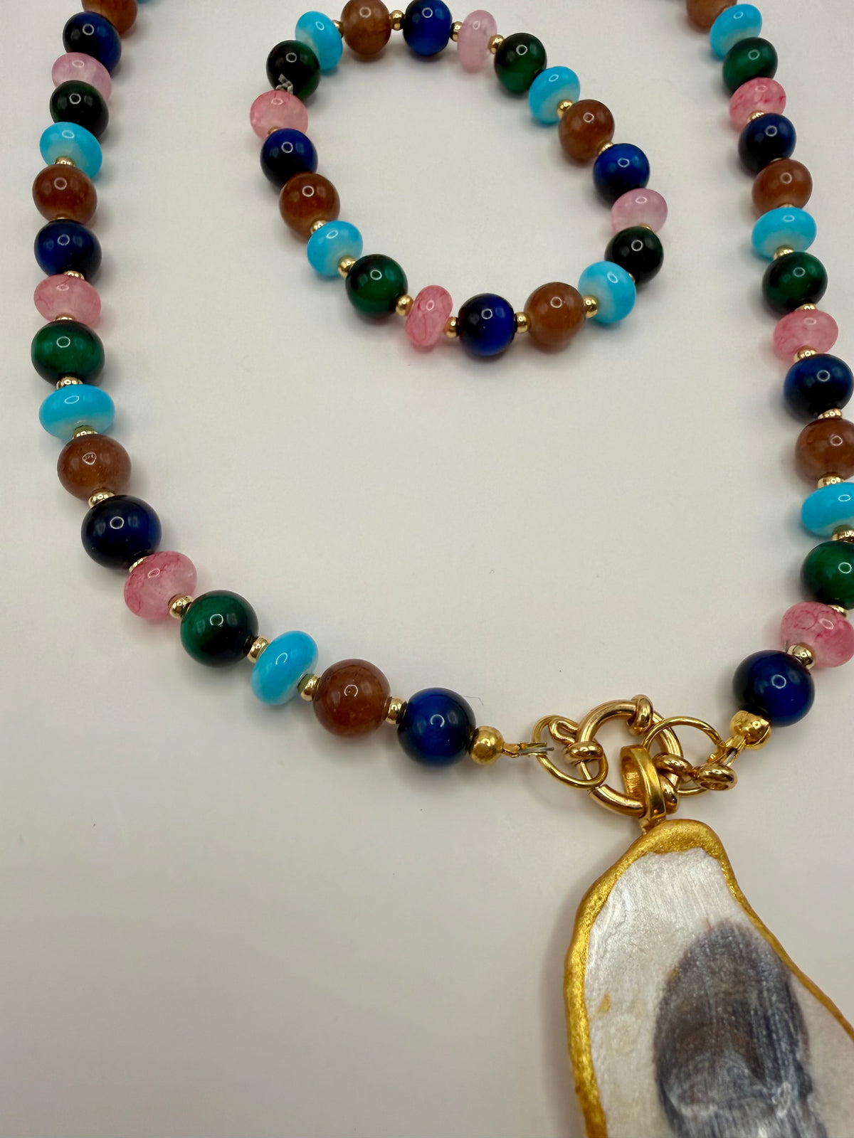 Colorful Eclectic Stretch Beaded Bracelet