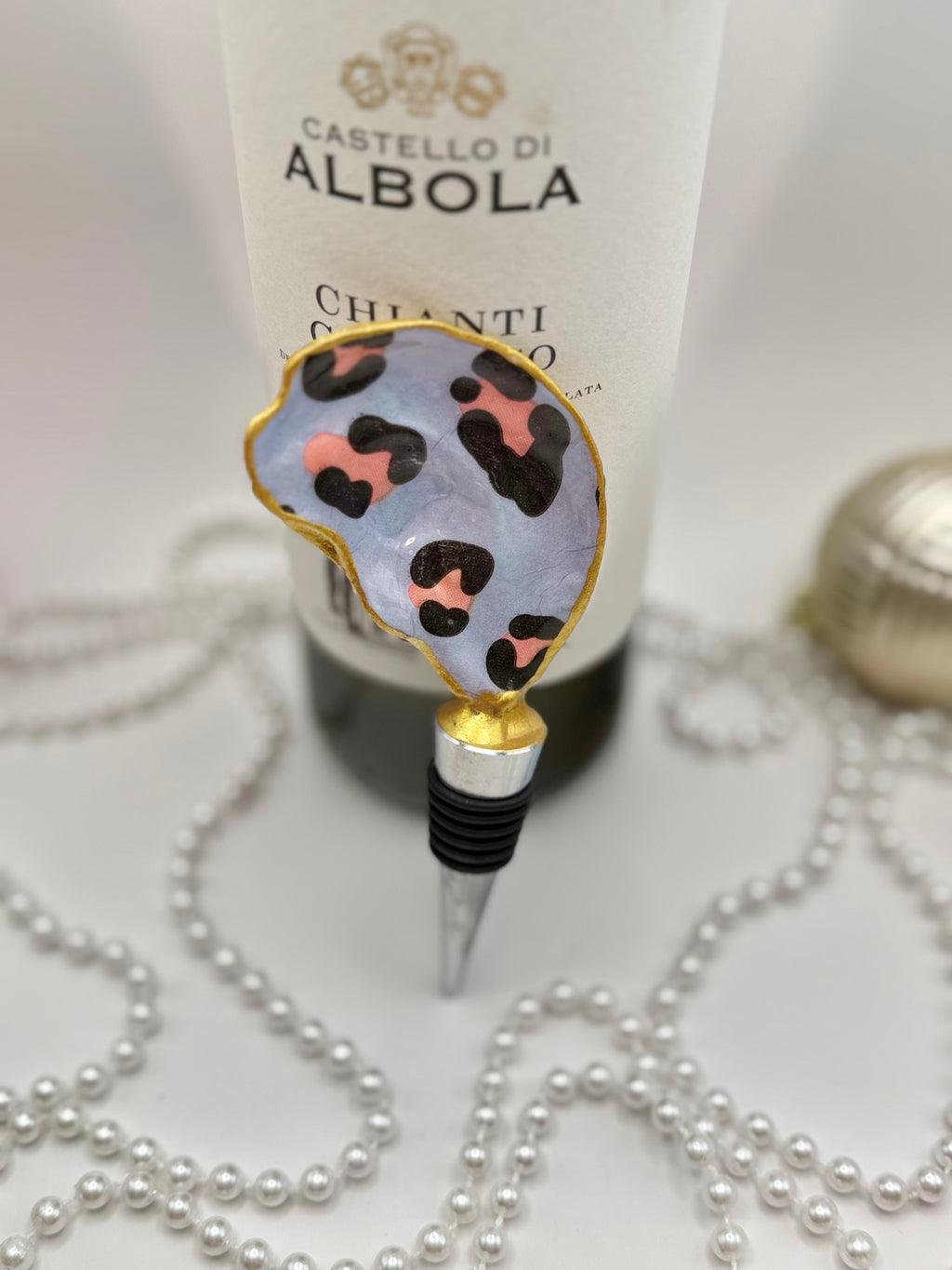 Oyster Shell Wine Stopper – Pretty in Leopard