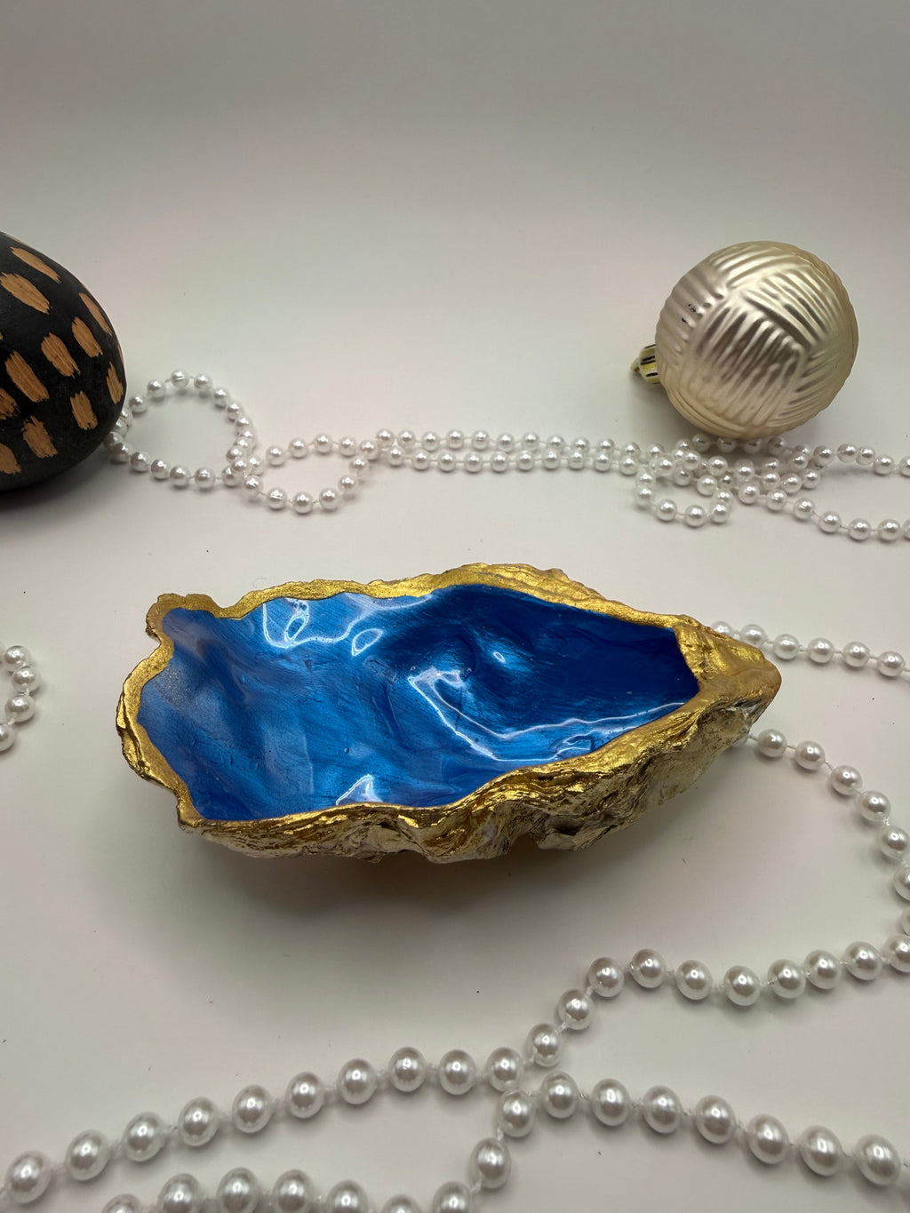 Oyster Trinket Tray – Sapphire Blue
