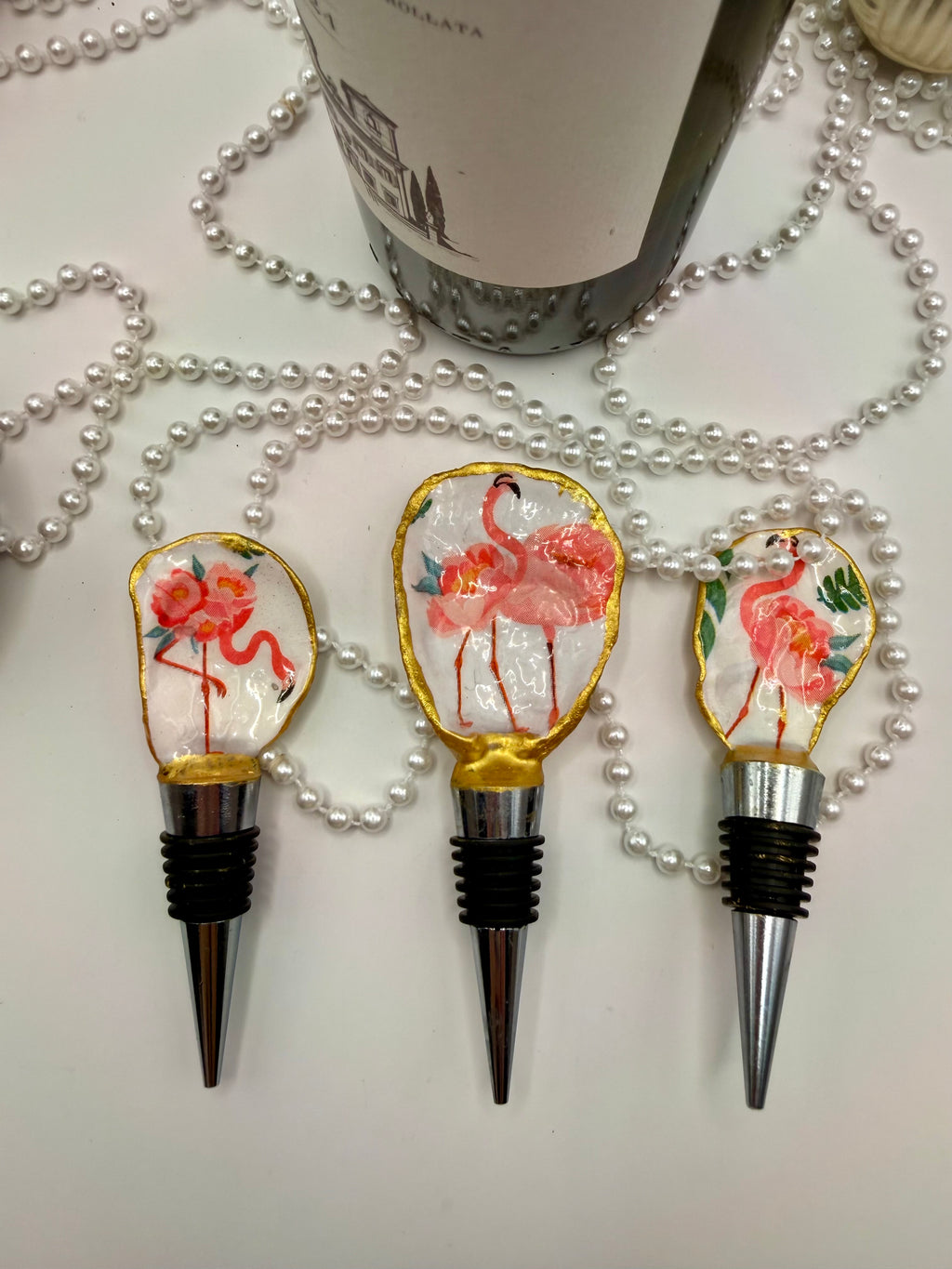 Oyster Shell Wine Stopper – Flamingo Paradise