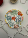 Scallop Trinket Tray - Coral Reef