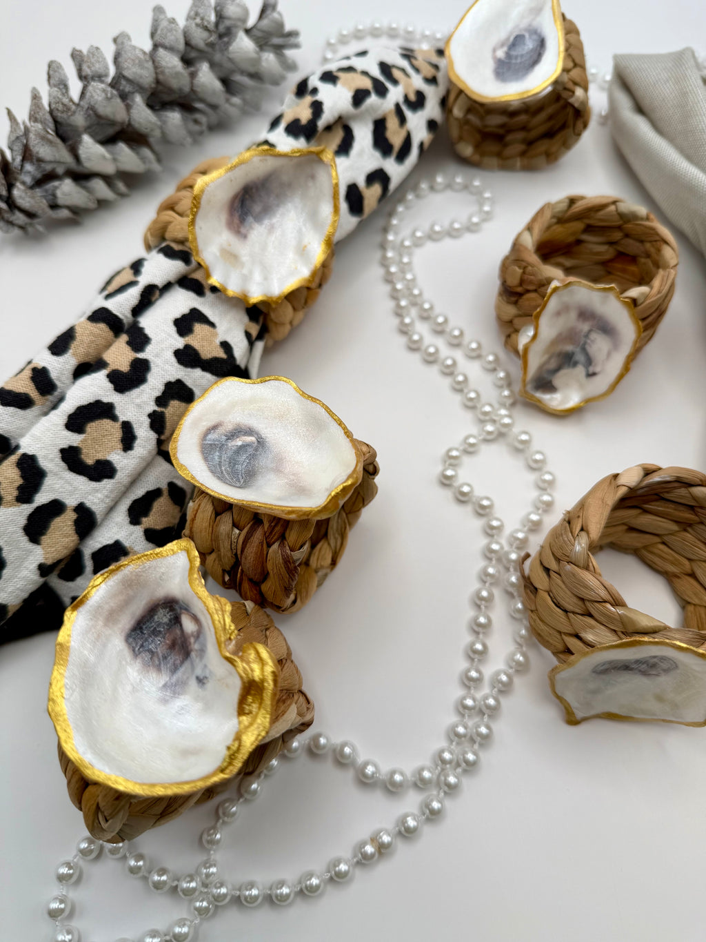 Oyster Shell Napkin Ring – Natural