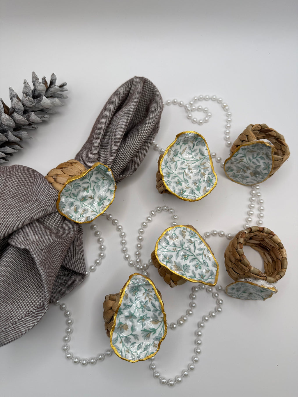 Oyster Shell Napkin Ring – Sage Garden