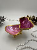 Double Oyster Trinket Tray – Pink