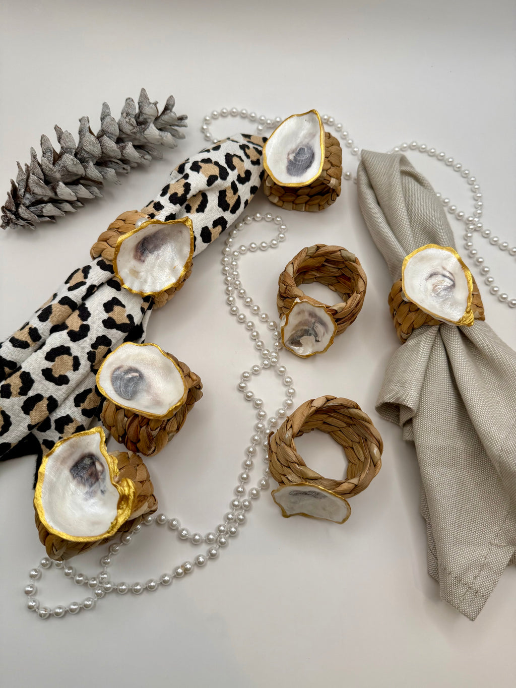 Oyster Shell Napkin Ring – Natural