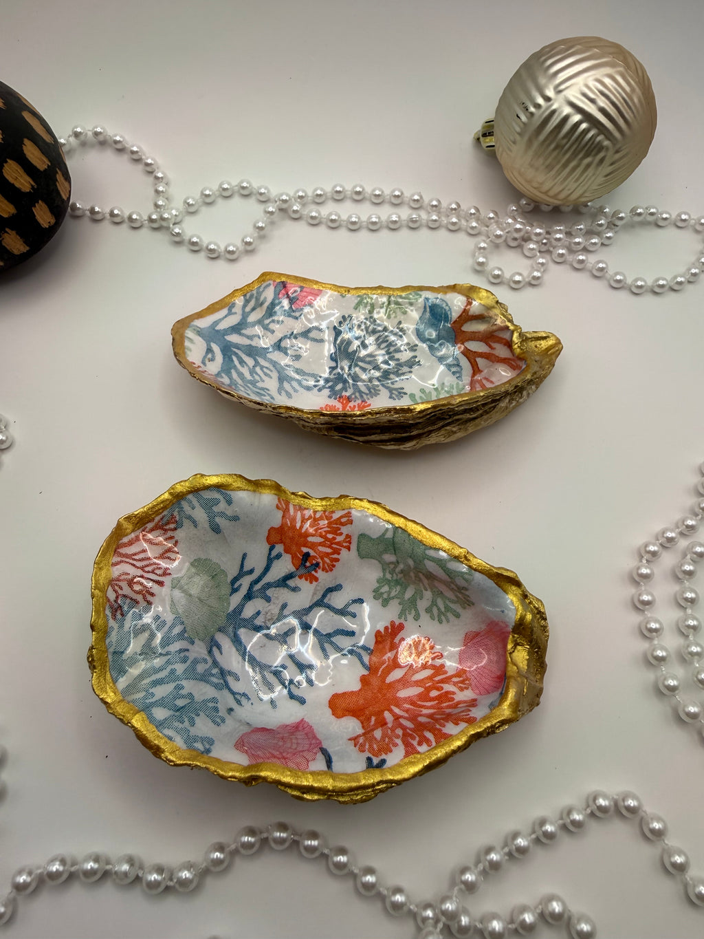 Oyster Trinket Tray – Coral Reef