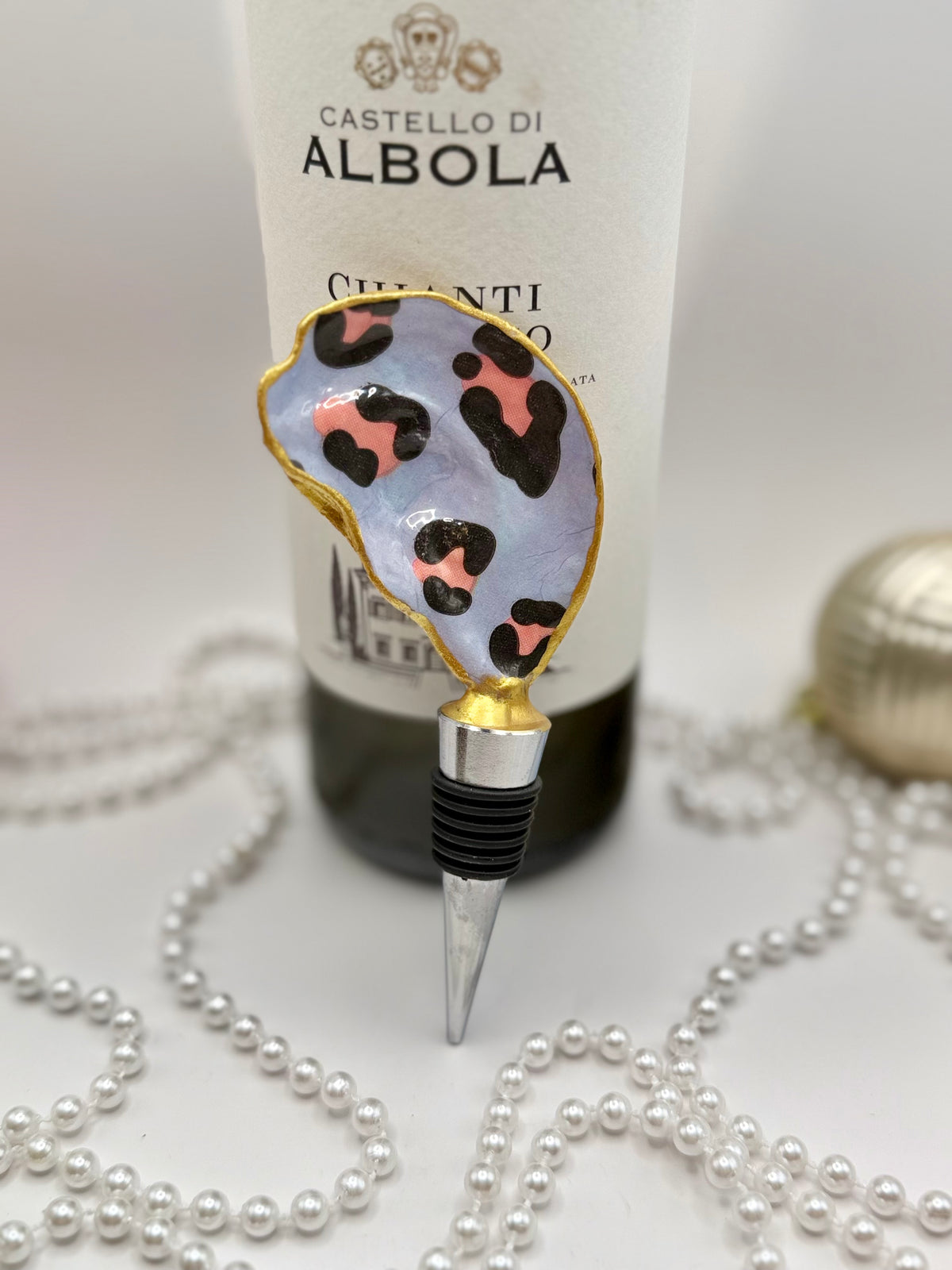 Oyster Shell Wine Stopper – Pretty in Leopard