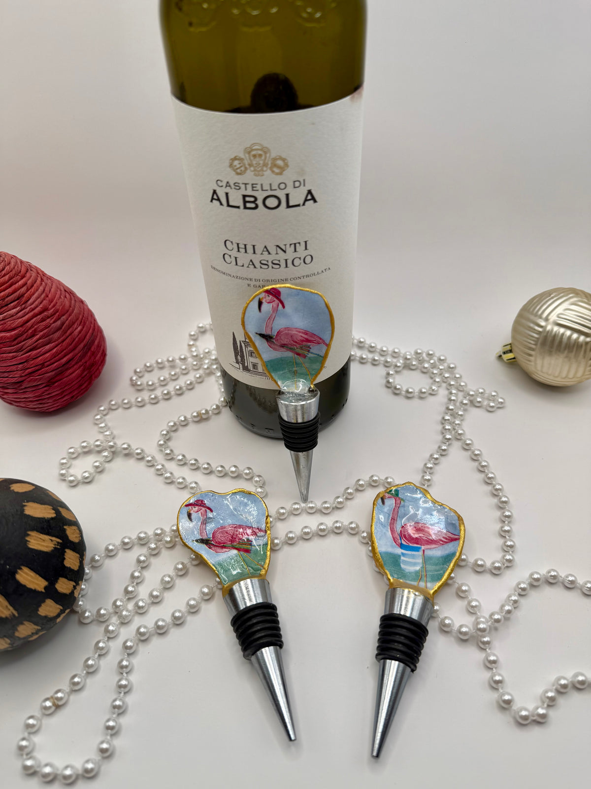 Oyster Shell Wine Stopper – Flamingo Getaway