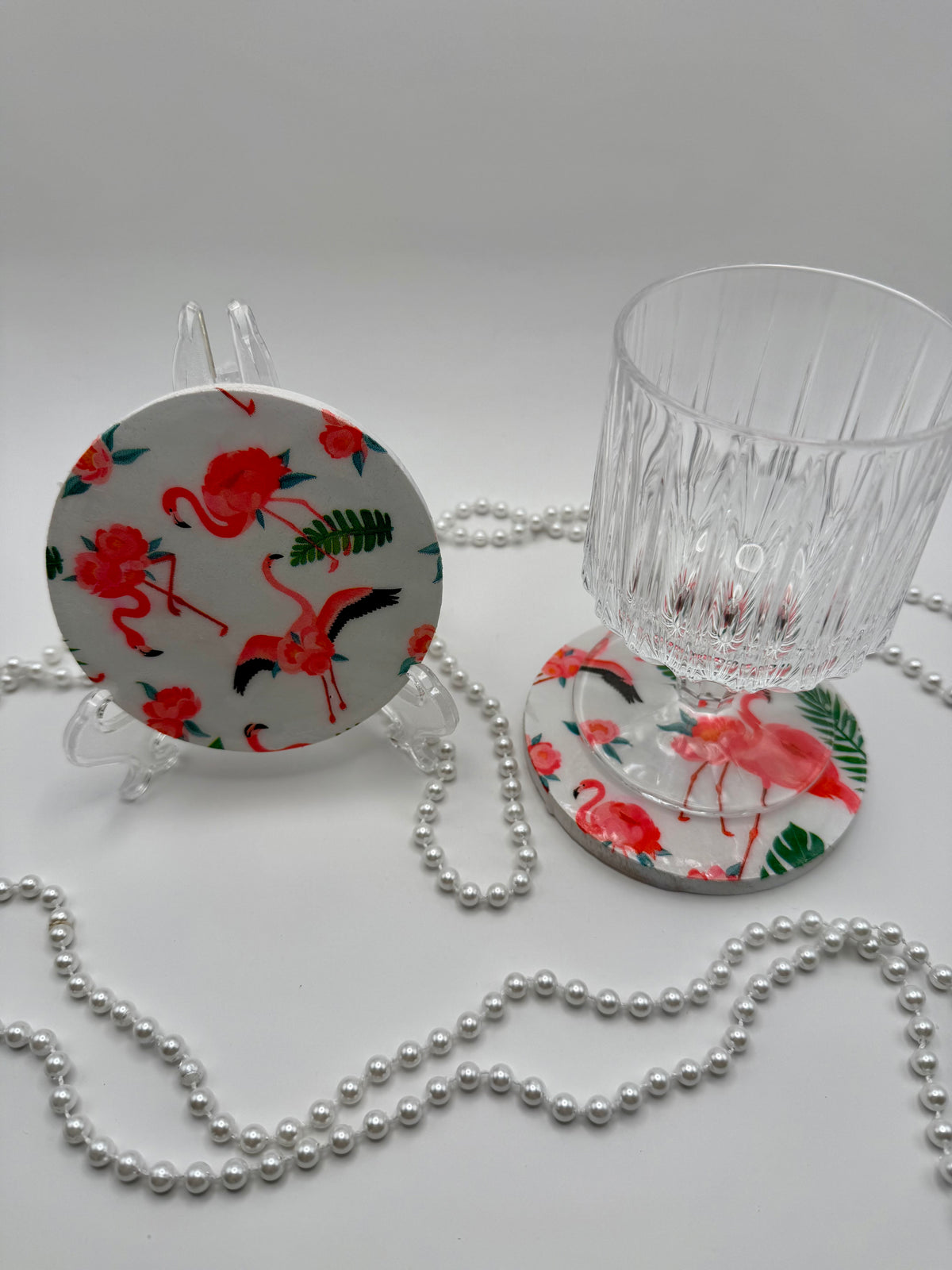 Wood Coaster – Flamingo Paradise