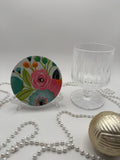 Wood Coaster – Cheerful Blooms
