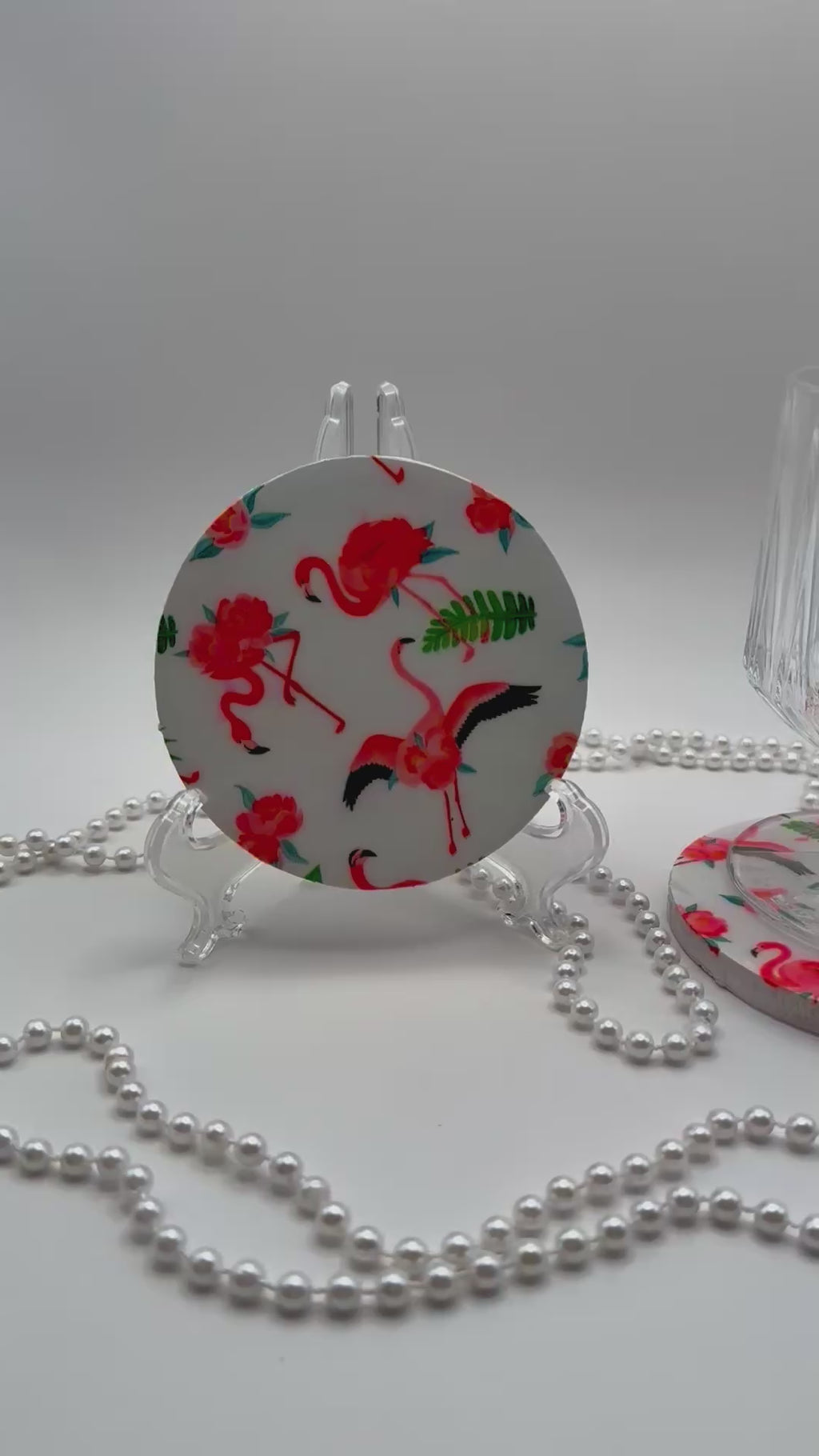Wood Coaster – Flamingo Paradise